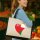 Jutetasche Oman Flagge Herz 21 Liter Black