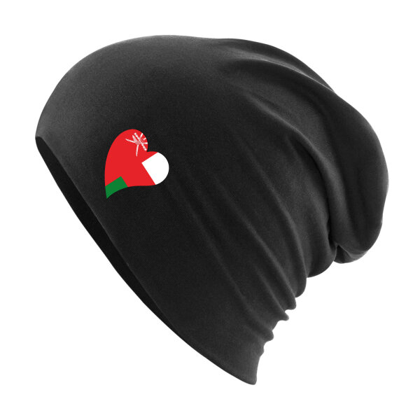 Beanie Oman Flagge Herz
