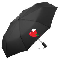 Regenschirm Oman Flagge Herz 98cm Schwarz