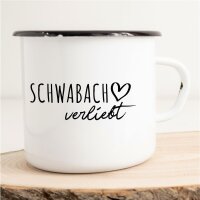 Emaille Tasse Schwabach  Vintage 300ml
