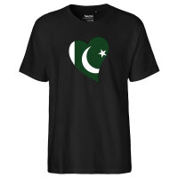 Herren T-Shirt Pakistan Flagge Herz