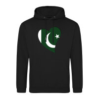 Unisex Hoodie Pakistan Flagge Herz