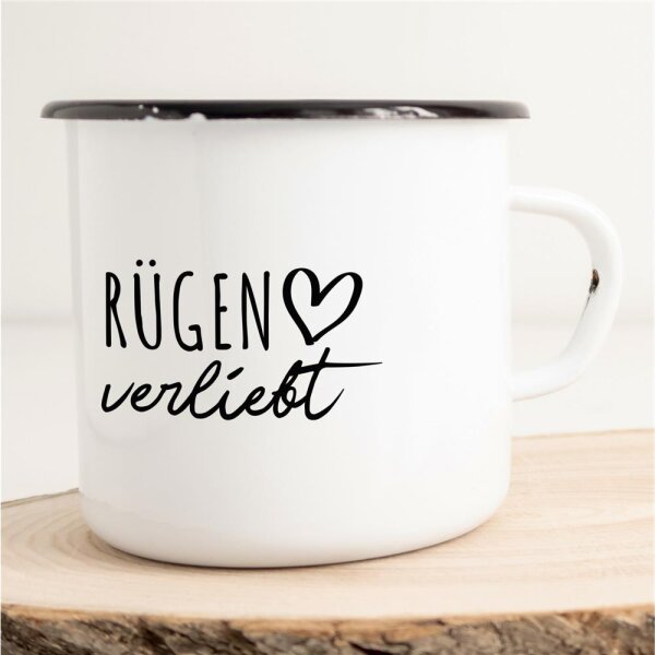Emaille Tasse Rügen Vintage 300ml