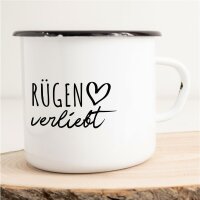 Emaille Tasse Rügen Vintage 300ml