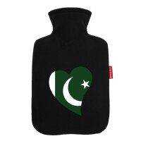 Wärmflasche Pakistan Flagge Herz