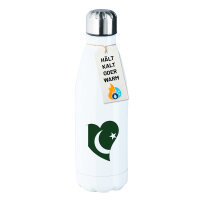 Trinkflasche Pakistan Flagge Herz 500ml Edelstahl Wasserflasche
