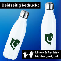 Trinkflasche Pakistan Flagge Herz 500ml Edelstahl Wasserflasche