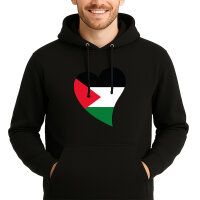 Unisex Hoodie Palästina Flagge Herz
