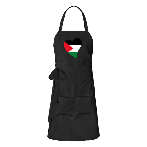 Schürze Palästina Flagge Herz mit Taschen
