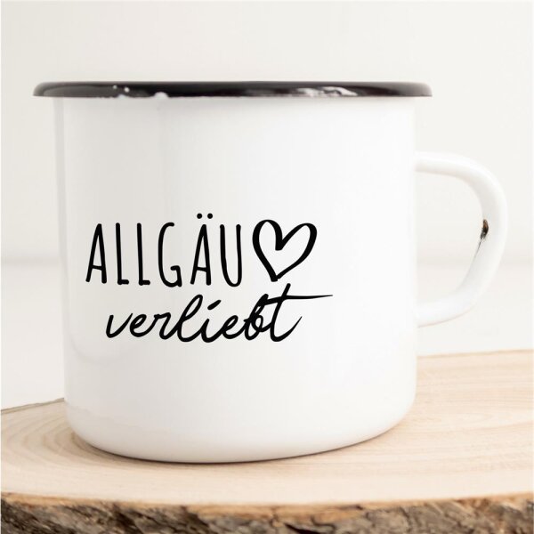 Emaille Tasse Allgäu  Vintage 300ml