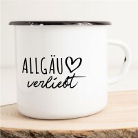 Emaille Tasse Allgäu  Vintage 300ml