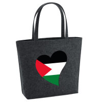 Filz Shopper Palästina Flagge Herz 22 Liter