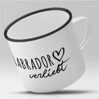 Emaille Tasse Labrador Vintage 300ml
