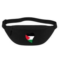 Bauchtasche Palästina Flagge Herz 2,5 Liter Black