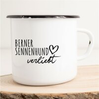 Emaille Tasse Berner Sennenhund Vintage 300ml