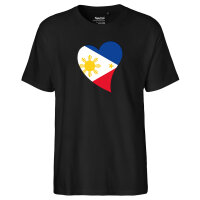 Herren T-Shirt Philippinen Flagge Herz