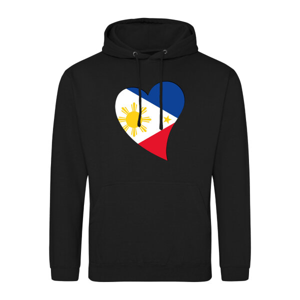 Unisex Hoodie Philippinen Flagge Herz