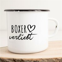 Emaille Tasse Deutscher Boxer Vintage 300ml
