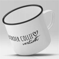 Emaille Tasse Border Collie Vintage 300ml
