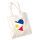 Jutebeutel Philippinen Flagge Herz 10 Liter