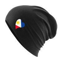 Beanie Philippinen Flagge Herz