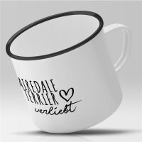 Emaille Tasse Airedale Terrier Vintage 300ml