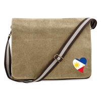 Umhängetasche Philippinen Flagge Herz 14 Liter