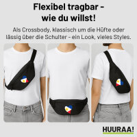 Bauchtasche Philippinen Flagge Herz 2,5 Liter Black