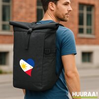 Kurierrucksack Philippinen Flagge Herz 30-44 Liter Black...