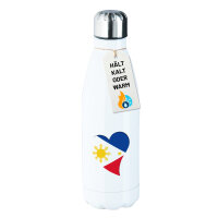 Trinkflasche Philippinen Flagge Herz 500ml Edelstahl Wasserflasche
