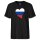 Herren T-Shirt Russland Flagge Herz