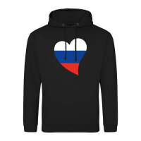Unisex Hoodie Russland Flagge Herz
