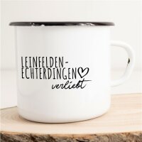 Emaille Tasse Leinfelden-Echterdingen  Vintage 300ml