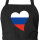 Schürze Russland Flagge Herz mit Taschen