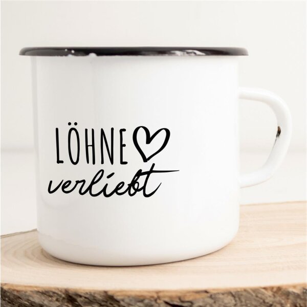 Emaille Tasse Löhne  Vintage 300ml
