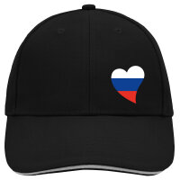 Kappe Russland Flagge Herz