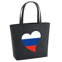 Filzshopper Russland Flagge Herz, 22 Liter