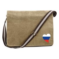 Umhängetasche Russland Flagge Herz 14 Liter