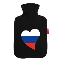 Wärmflasche Russland Flagge Herz