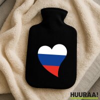 Wärmflasche Russland Flagge Herz