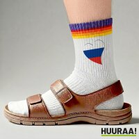 Unisex Socken Russland Flagge Herz Baumwolle