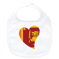 Baby Lätzchen Sri Lanka Flagge Herz Klettverschluss