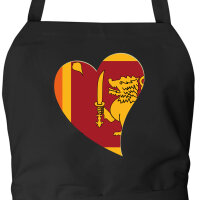 Schürze Sri Lanka Flagge Herz mit Taschen