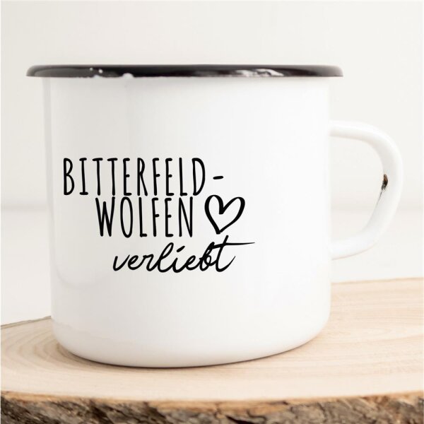 Emaille Tasse Bitterfeld-Wolfen  Vintage 300ml