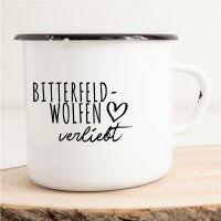Emaille Tasse Bitterfeld-Wolfen  Vintage 300ml
