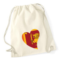 Turnbeutel Sri Lanka Flagge Herz 12 Liter