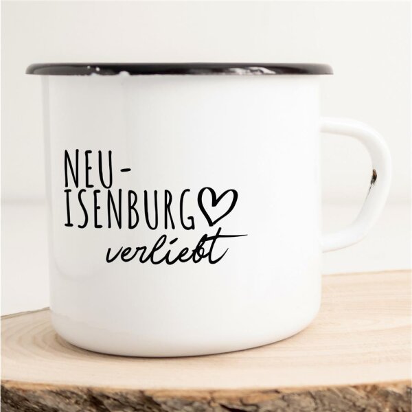 Emaille Tasse Neu-Isenburg  Vintage 300ml