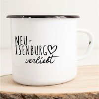 Emaille Tasse Neu-Isenburg  Vintage 300ml