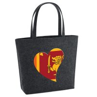 Filzshopper Sri Lanka Flagge Herz, 22 Liter