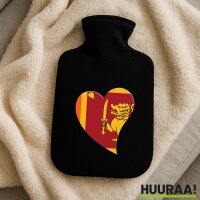 W&auml;rmflasche Sri Lanka Flagge Herz